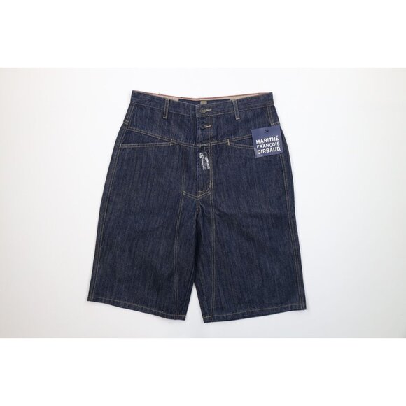 Deadstock Vintage 90s Marithe Francois Girbaud Mens 31 Baggy Denim Jean Shorts - Picture 1 of 11